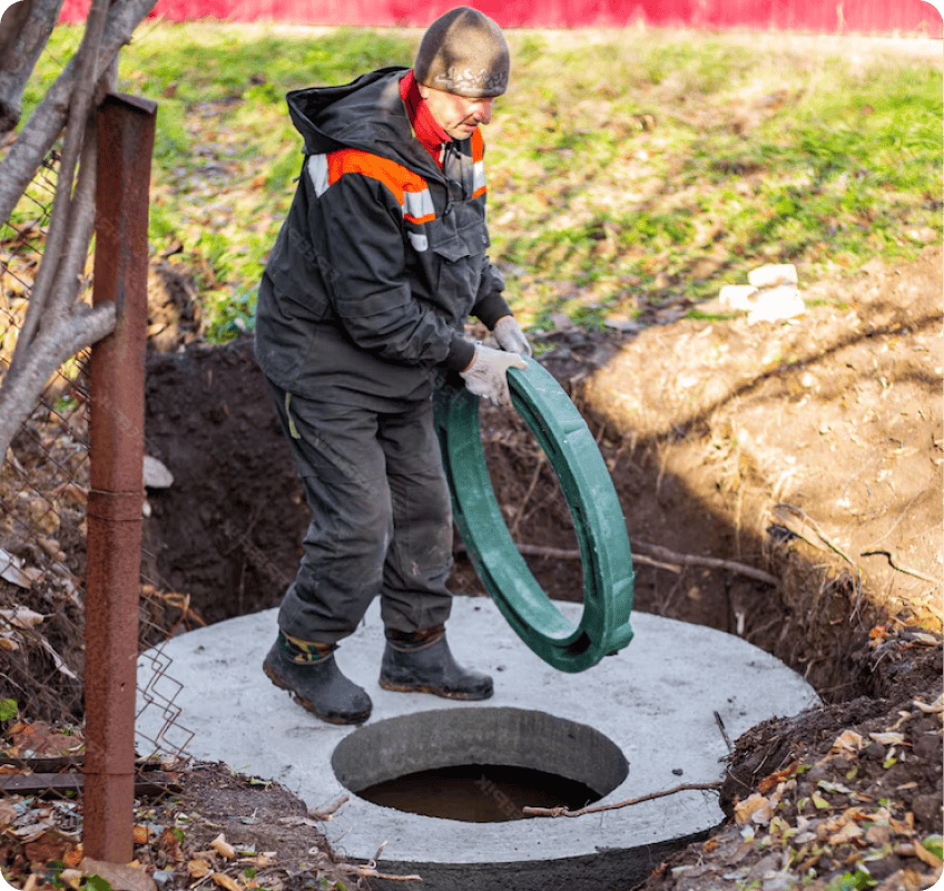 person sewer drain